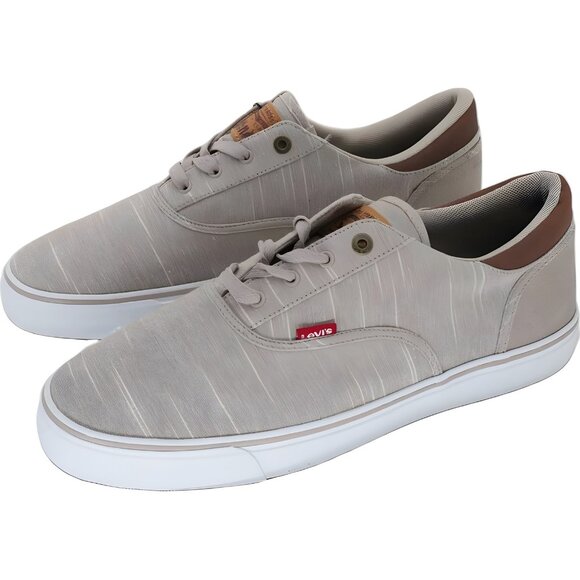 Levi's Ethan Chambray Khaki Tan Low-Top Sneakers Men's US 13M - Picture 2 of 6